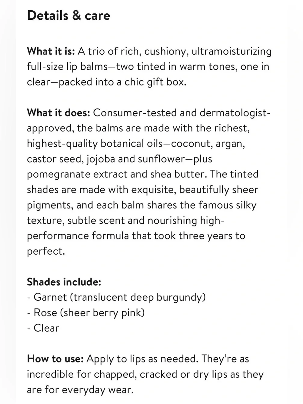NWT Goop Beauty Clean Nourishing Lip Balm Trio